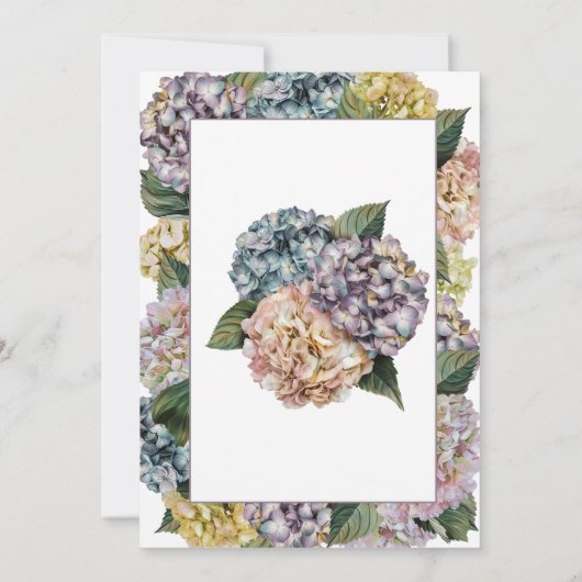 Invitation Summer Hydrangea 100e fête d'anniversaire (Dos)