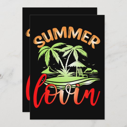 Invitation Summer Lovin Summer Break (Devant / Derrière)