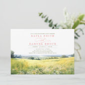 Invitation Summer Meadow et Fleur sauvage Engagement Party (Debout devant)