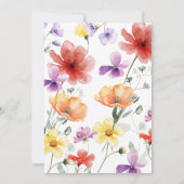 Invitation Summer Meadow Love in Bloom Fête des mariées (Dos)