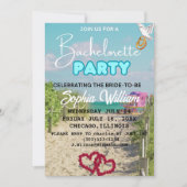 Invitation Summer Miami Weekend Beach Bachelorte Party (Devant)