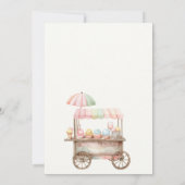 Invitation Summer mignonne PasteI Crème glacée Camion 3ème an (Dos)