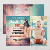 Invitation Summer Music Festival Photo 1ère fête d'anniversai (Devant / Derrière)