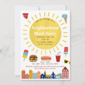 Invitation Summer Neighborhood Block Party (Devant)