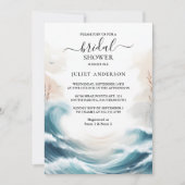 Invitation Summer Ocean Beach Blue Water Fête des mariées (Devant)