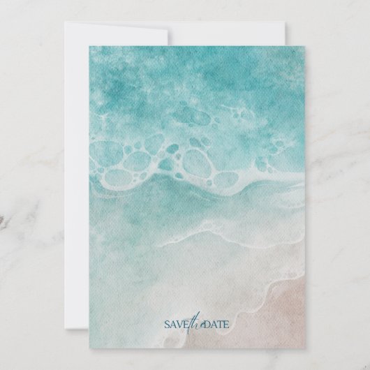 Invitation Summer Ocean Blue Beach Elegance (Dos)