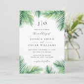 Invitation Summer Palm Botanique Tropical Destination Mariage (Debout devant)