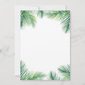 Invitation Summer Palm Botanique Tropical Destination Mariage (Dos)