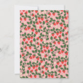 Invitation Summer Pink Strawberry Fruit Botanical Baby Shower (Dos)