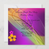 Invitation Summer Pink Turquoise Beach Pool Cocktail Party (Dos)