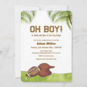 Invitation Summer Plam Tree All Star Football Baby Shower  (Devant)