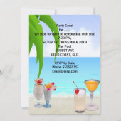 Invitation Summer Pool Beach Party Cocktails Tropical Beach (Dos)