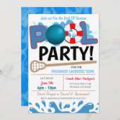 Invitation Summer Pool Lacrosse Party (Devant / Derrière)