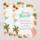 Invitation  Summer Pool Party Baby Shower  (Devant / Derrière)