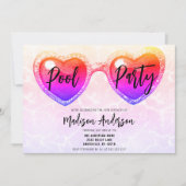 Invitation Summer Pool Party Sweet 16 Lunettes de soleil Anni (Devant)