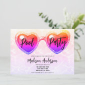 Invitation Summer Pool Party Sweet 16 Lunettes de soleil Anni (Debout devant)