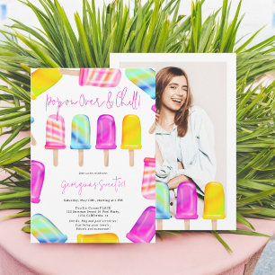 Invitation Summer Pop on chill glaces photo Sweet 16