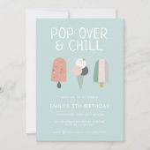 Invitation Summer Pop Over & Chill Popsicicle Party Anniversa (Devant)