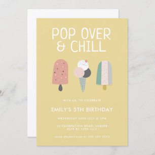 Invitation Summer Pop Over & Chill Popsicicle Party Anniversa