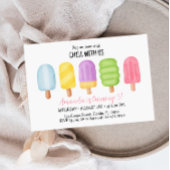 Invitation Summer Popsicle Crème de glace fête d'anniversaire