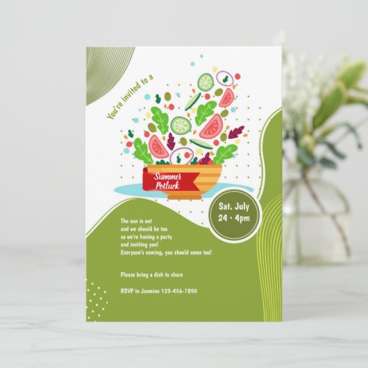 Invitation Summer Potluck (Debout devant)