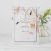 Invitation Summer QR Code RSVP Beach Wedding (Debout devant)