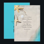 Invitation Summer QR Code RSVP Beach Wedding<br><div class="desc">Invitation de mariage de plage personnalisable à vos spécificités. Le code QR au verso dirige vers votre site mariage où les gens peuvent en savoir plus et rsvp.</div>