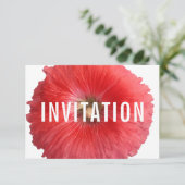 Invitation Summer Red Hollyhock (Nouveau) (Debout devant)