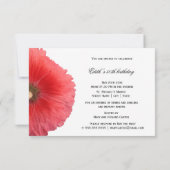 Invitation Summer Red Hollyhock (Nouveau) (Dos)