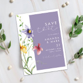 Invitation Summer Romantic Floral Meadow Stylish Wedding
