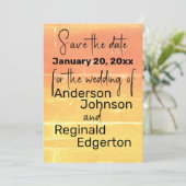 Invitation Summer Rustic Mariage Décontracté Enregistrer la d (Debout devant)