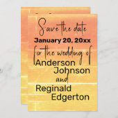 Invitation Summer Rustic Mariage Décontracté Enregistrer la d (Devant / Derrière)