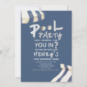 Invitation Summer Splash Pool Party Invite (Devant)