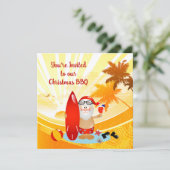 Invitation Summer Surf Père Noël (Debout devant)