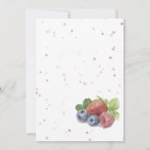 Invitation Summer Sweet Berry fraise 1er anniversaire Invitat (Dos)