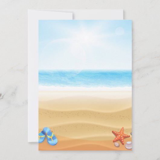 Invitation Summer Tropical Beach Couples Wedding shower (Dos)