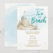 Invitation Summer Two the Beach Second Birthday  (Devant / Derrière)