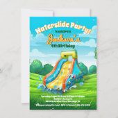 Invitation Summer Water toboggan Pool fête anniversaire (Devant)