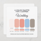 Invitation Summer Wedding Color Palette 2026 Card (Devant / Derrière)