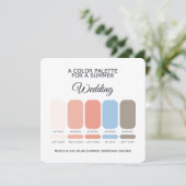 Invitation Summer Wedding Color Palette 2026 Card (Debout devant)