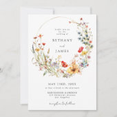 Invitation Summer Wildflower All in One Wedding (Devant)