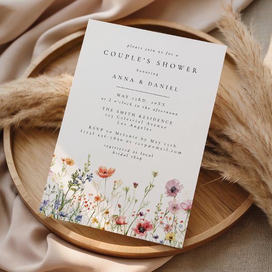 Invitation Summer Wildflower Couple's Shower