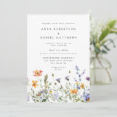 Invitation Summer Wildflower Garden All-in-One Wedding (Debout devant)