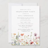 Invitation Summer Wildflower Graduation Party (Devant)