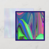 Invitation Summerfeel, Rainbowart 3D Abstrait (Devant / Derrière)