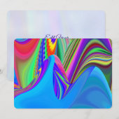 Invitation Summerfeel, Rainbowart 3D Abstrait (Devant / Derrière)