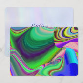 Invitation Summerfeel, Rainbowart 3D Abstrait (Devant / Derrière)