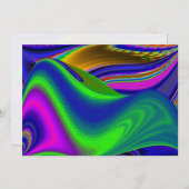 Invitation Summerrainbow, Rainbowart 3D Abstrait (Devant / Derrière)