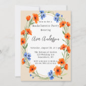 Invitation Summer's Embrasser Fleur sauvage Bachelorette Part (Devant)