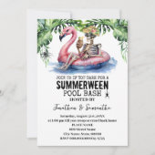 Invitation Summerween Tropical Skeleton Pool Party (Devant)
